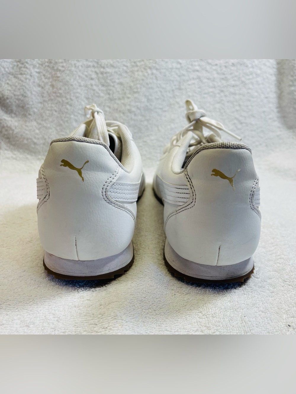 Puma Roma Classic Gum Sneakers White Team Gold Gum Men’s Size 13 - Picture 6 of 10